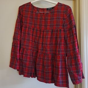 Madewell tartan plaid top